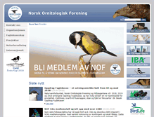 Tablet Screenshot of birdlife.no